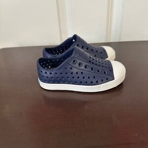 Native Navy Blue Shoes Kids' Jefferson Slip-On Shoe Size C7 Unisex